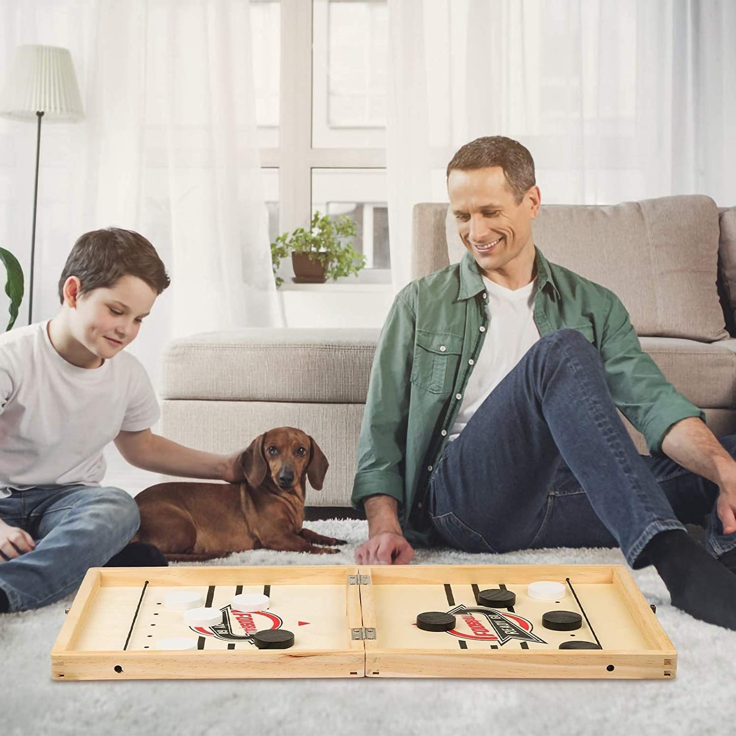 Rustk 2 in 1 Foldable Chess & Fast Sling Puck