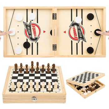 Rustk 2 in 1 Foldable Chess & Fast Sling Puck