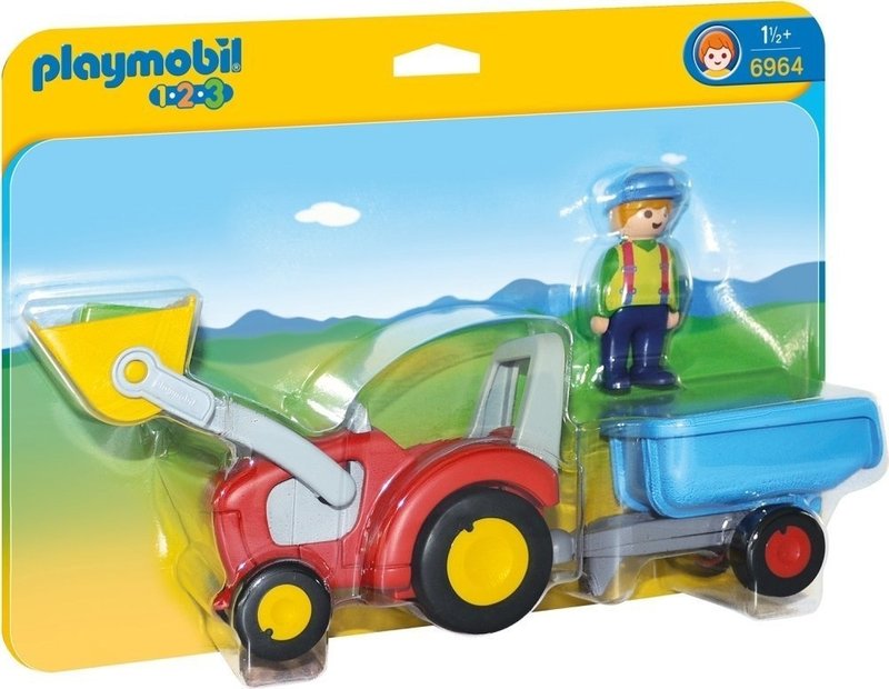 Playmobil Playmobil 123 Tractor with Trailer