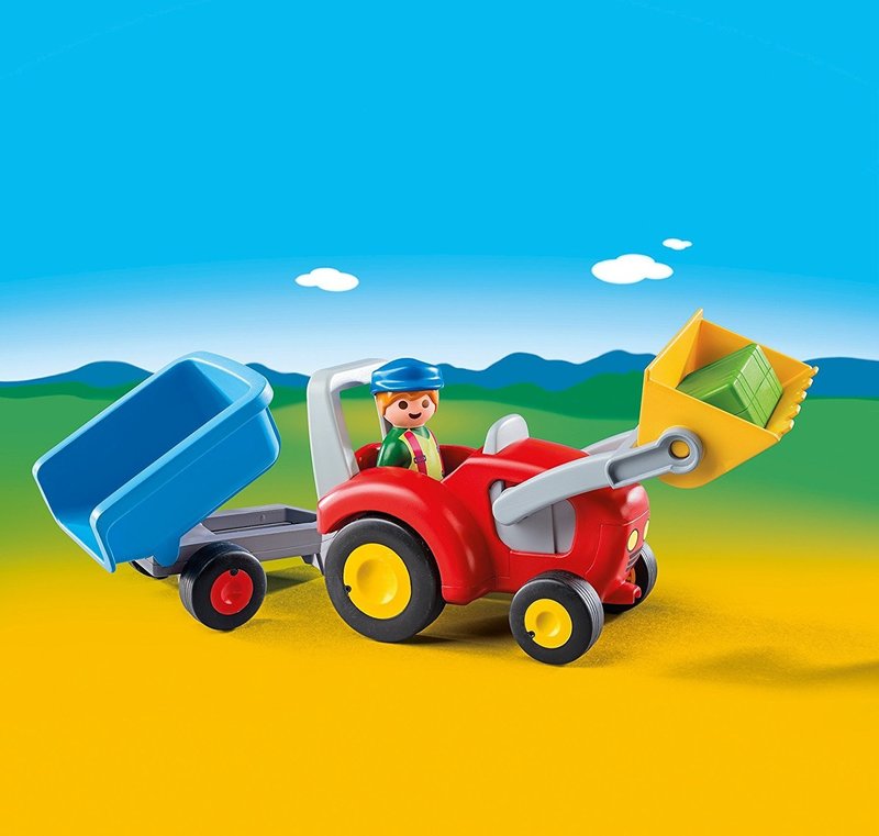 Playmobil Playmobil 123 Tractor with Trailer