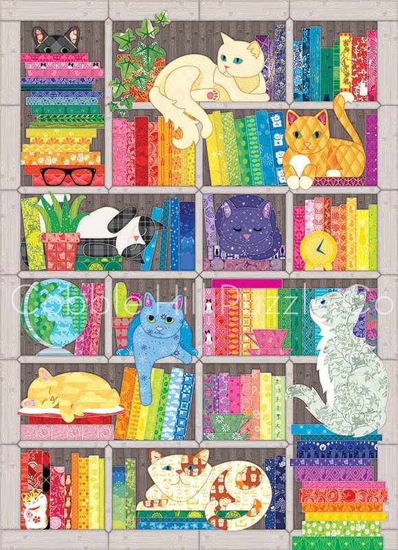 Cobble Hill Puzzles Cobble Hill Puzzle 1000pc Rainbow Cat Quilt