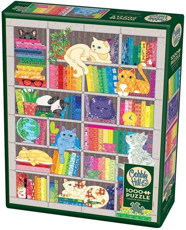 Cobble Hill Puzzles Cobble Hill Puzzle 1000pc Rainbow Cat Quilt