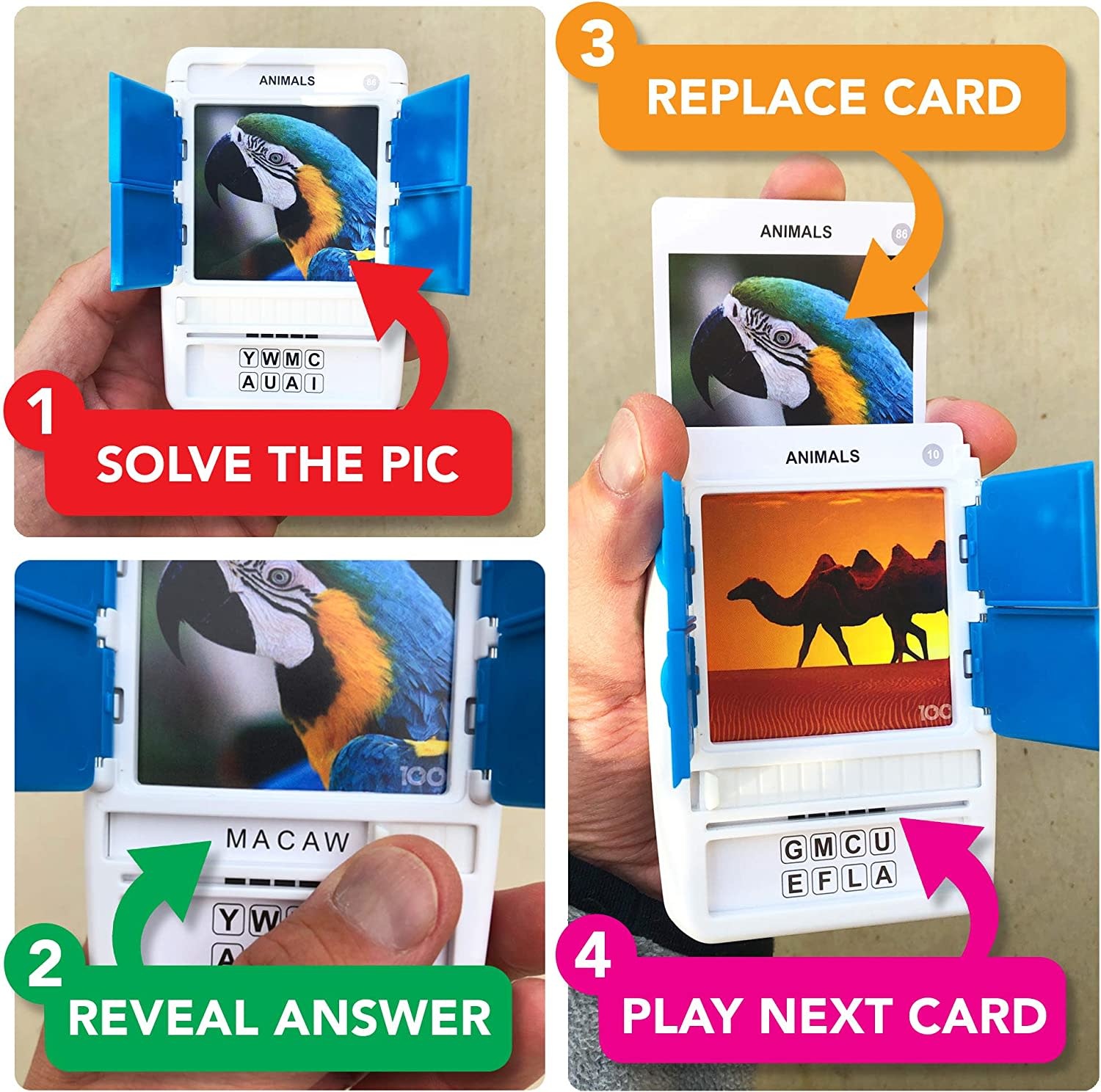 Asmodee 100 Pics Game Animals