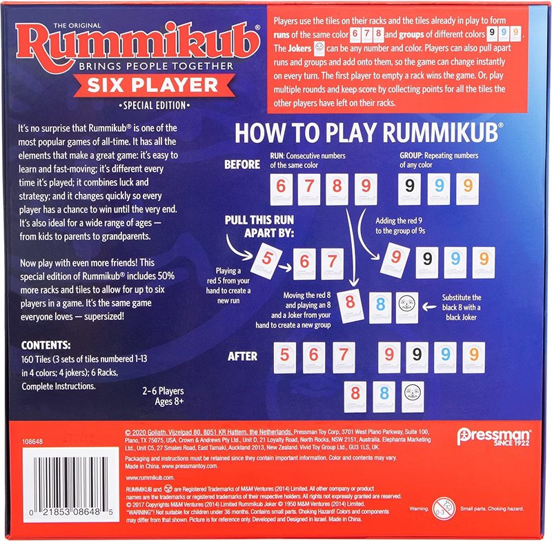 Rummikub Game Six Player