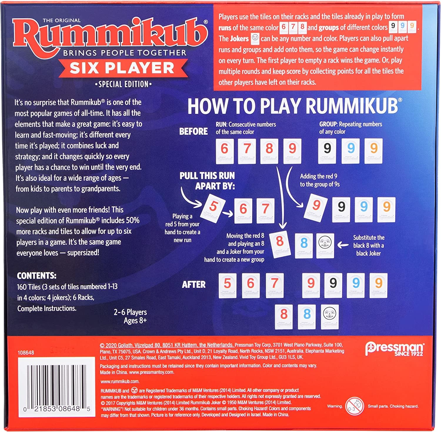 Rummikub Game Six Player