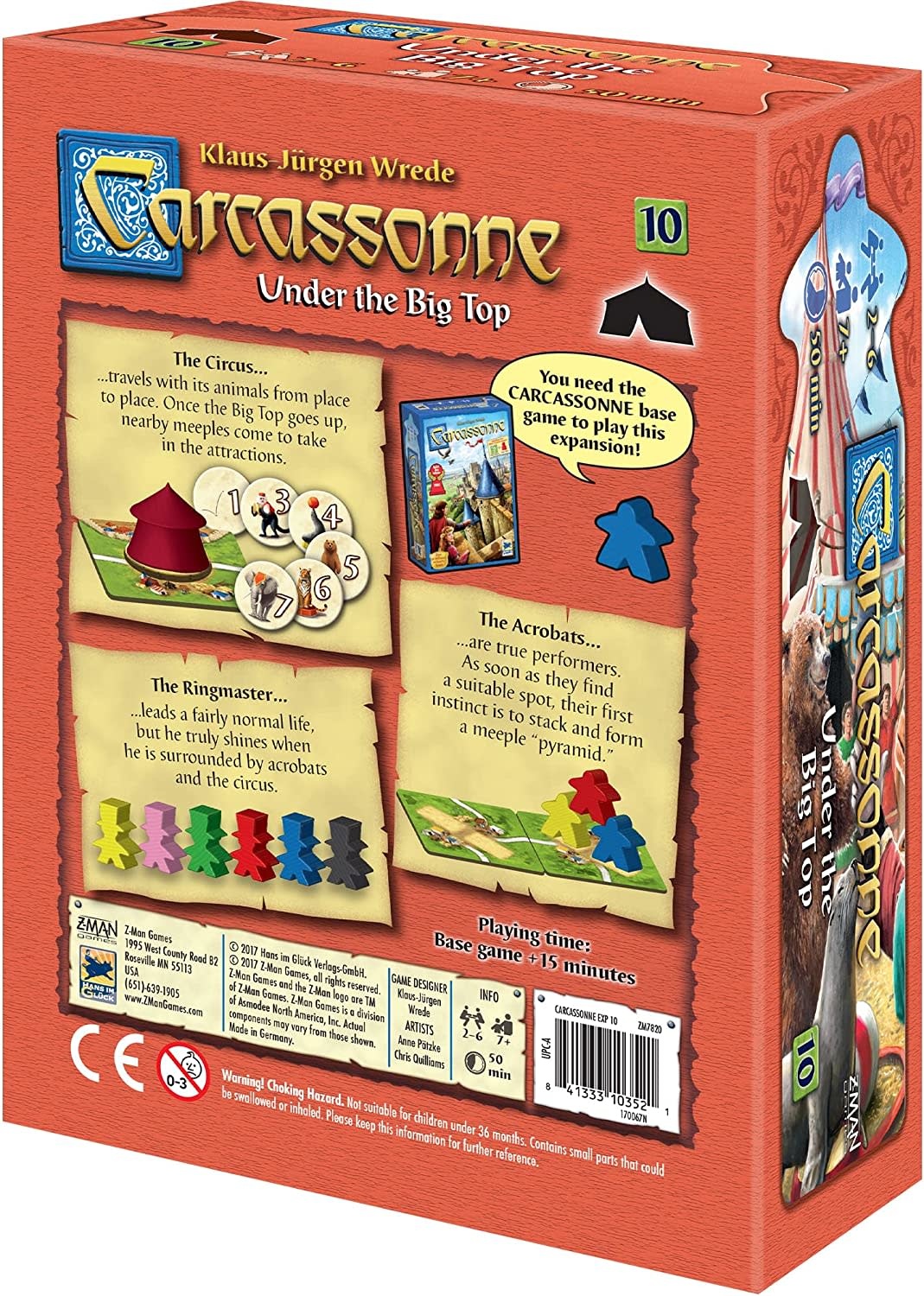 Z-Man Games Carcassonne Game Exp:10 Under The Big Top