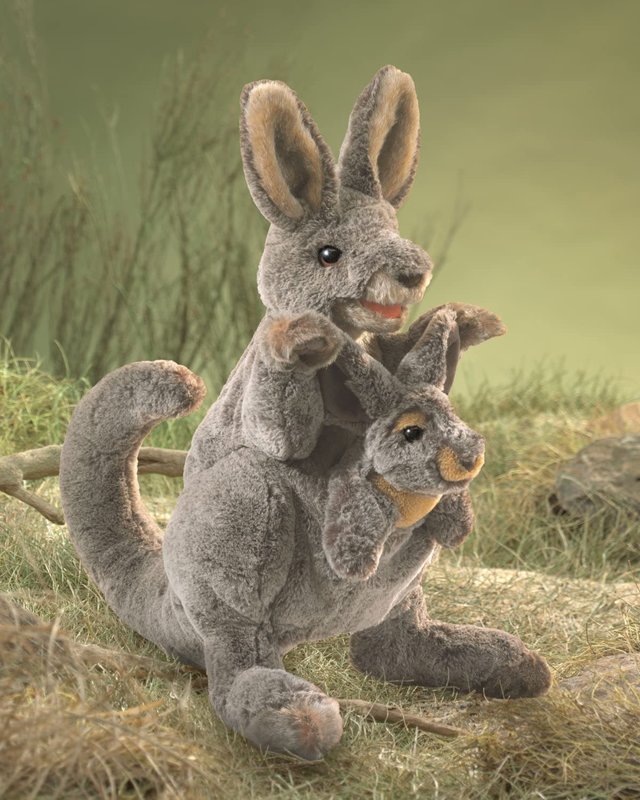Folkmanis Folkmanis Puppet Kangaroo with Joey