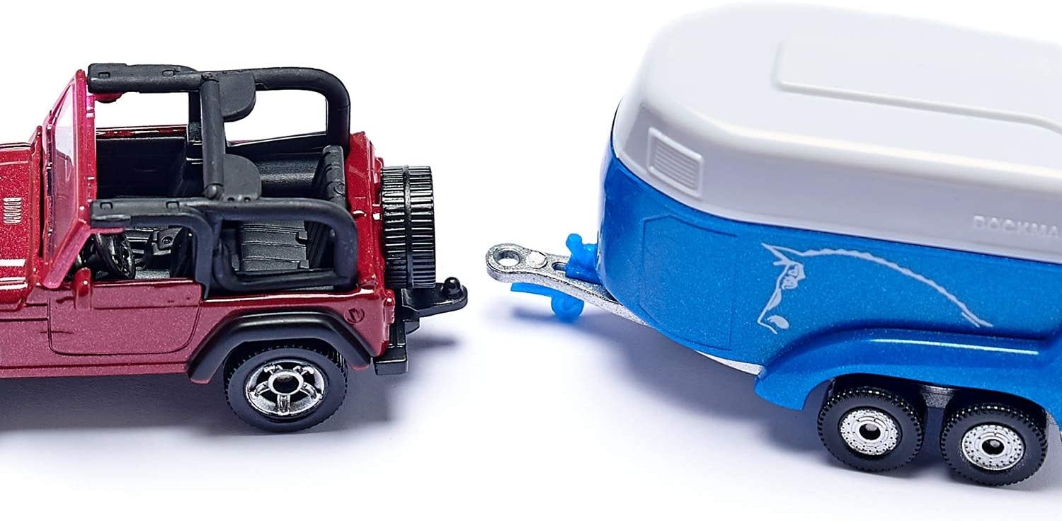 Siku Siku Die Cast Jeep with Horse Trailer