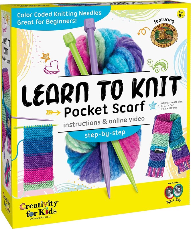 Creativity for Kids Creativity for Kids Learn to Knit Pocket Scarf
