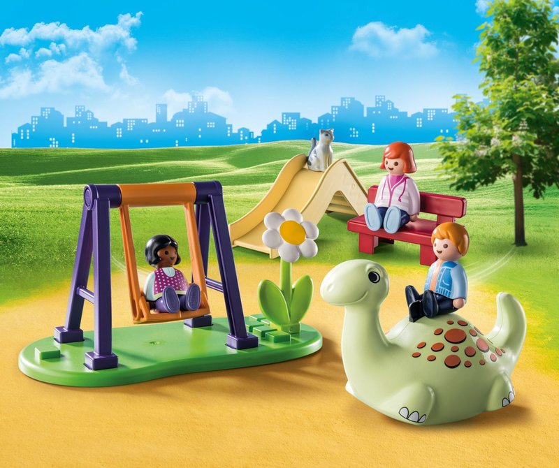 Playmobil 1 2 3 Water Wheel Carousel - - Fat Brain Toys