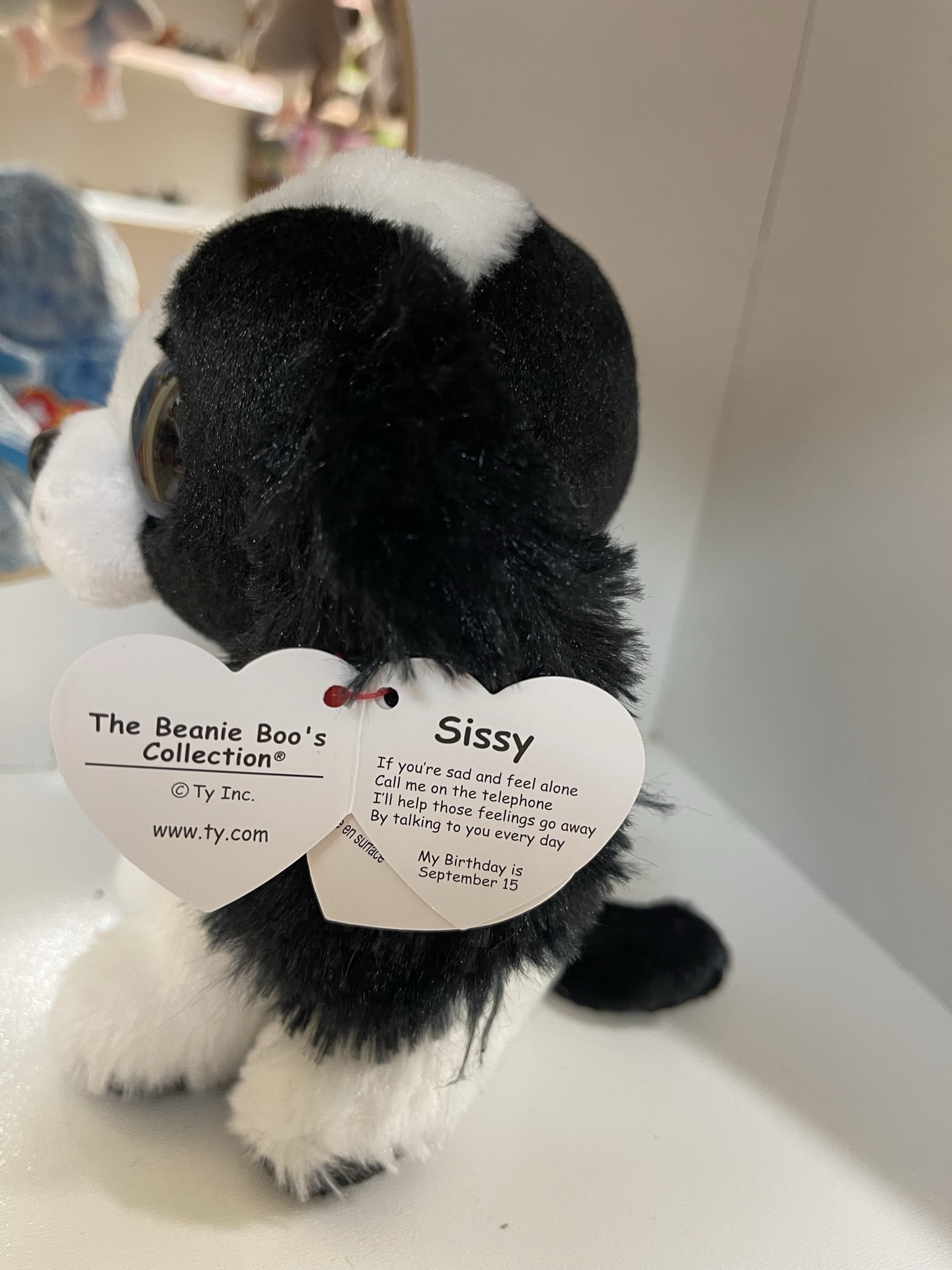 Ty Ty Beanie Boo Sissy Dog