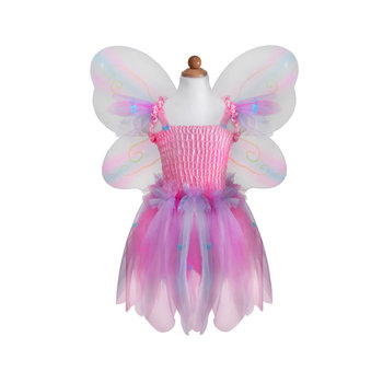Great Pretenders Butterfly Dress & Wings, Wand 5-6 Pink