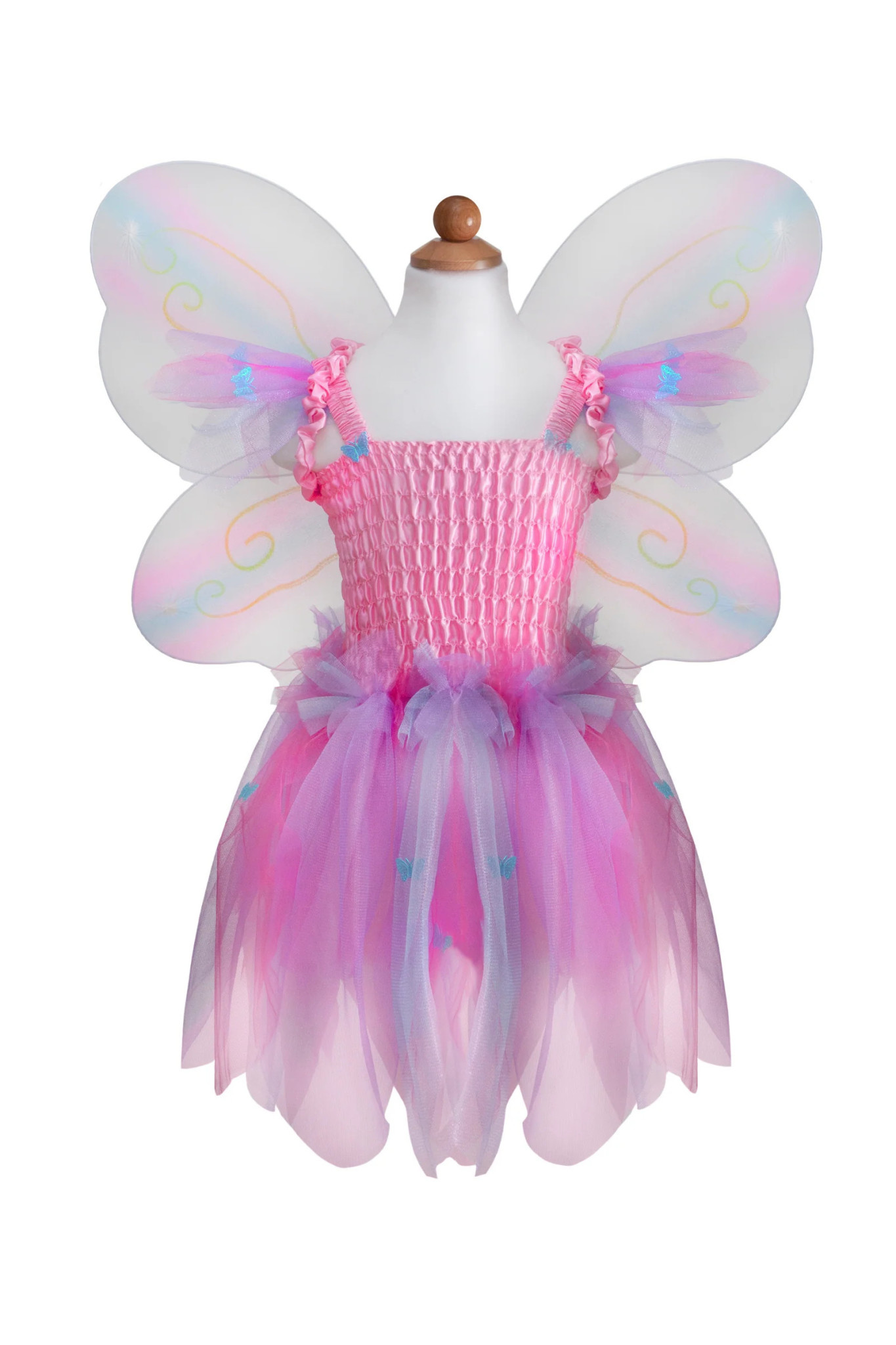 Great Pretenders Butterfly Dress & Wings, Wand 5-6 Pink