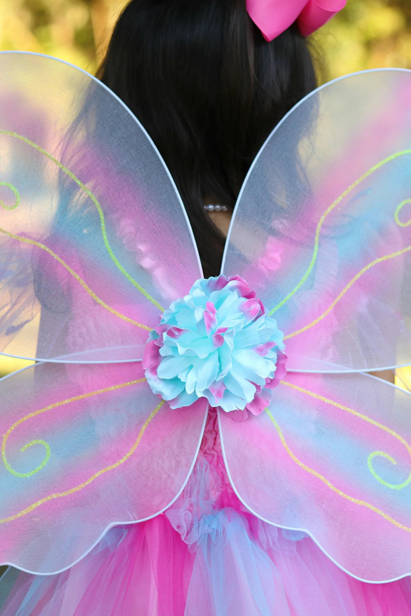 Great Pretenders Butterfly Dress & Wings, Wand 5-6 Pink