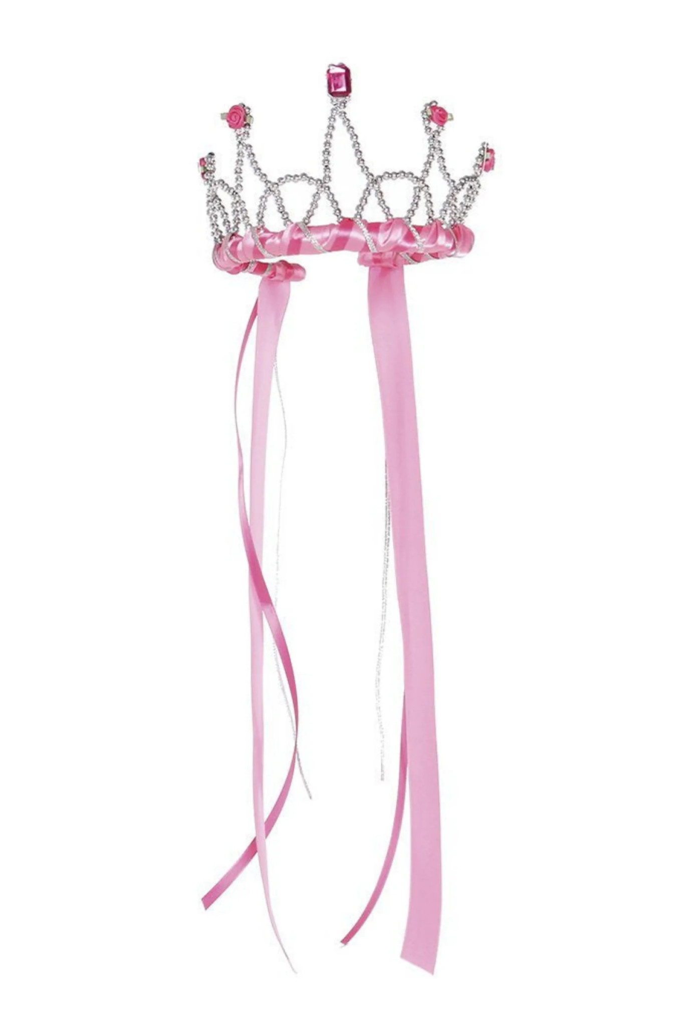 Great Pretenders Ribbon Tiara Dark Pink