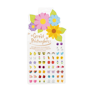 Great Pretenders Spring Flower Sticker Earrings 30 pairs