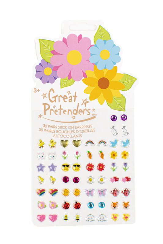 Great Pretenders Spring Flower Sticker Earrings 30 pairs