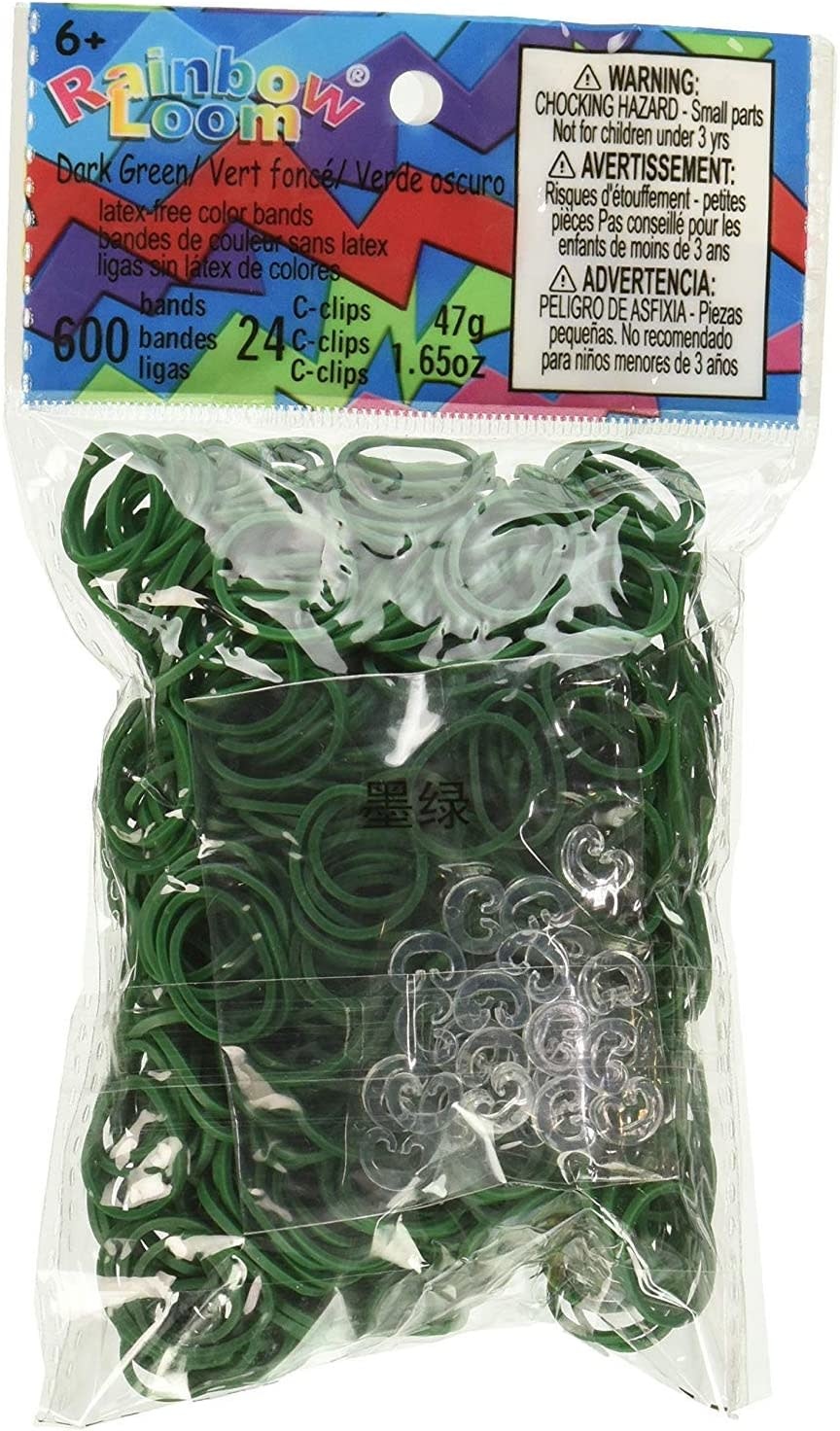 Rainbow Loom Rubber Bands Dark Green