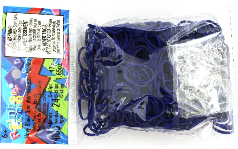 Rainbow Loom Rubber Bands Navy Blue