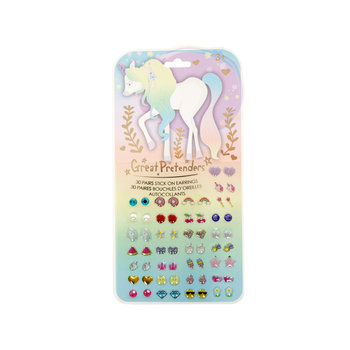 Great Pretenders Stick-On Earrings Whimsical Unicorn 30pc