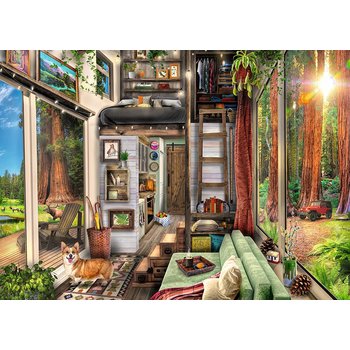 Ravensburger Ravensburger Puzzle 1000pc Redwood Forest Tiny House