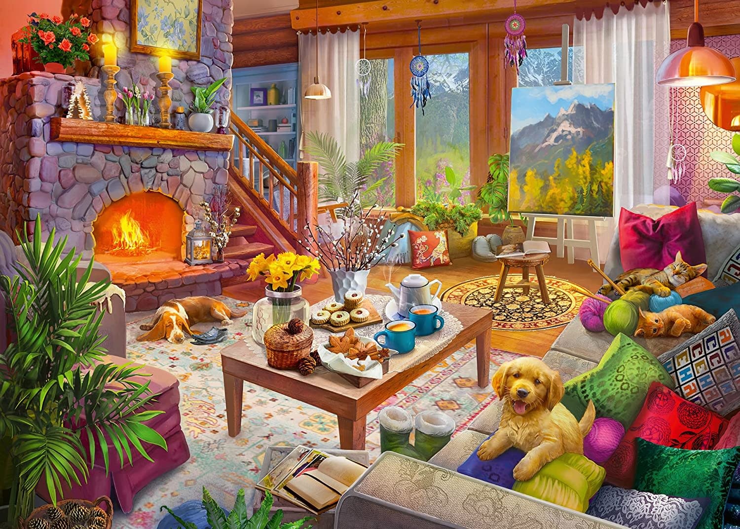 Ravensburger Ravensburger Puzzle 1000pc Cozy Cabin