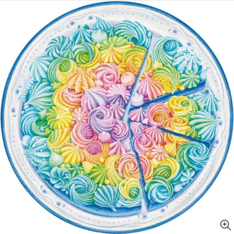 Ravensburger Ravensburger Puzzle 500pc Circle of Colors Rainbow Cake