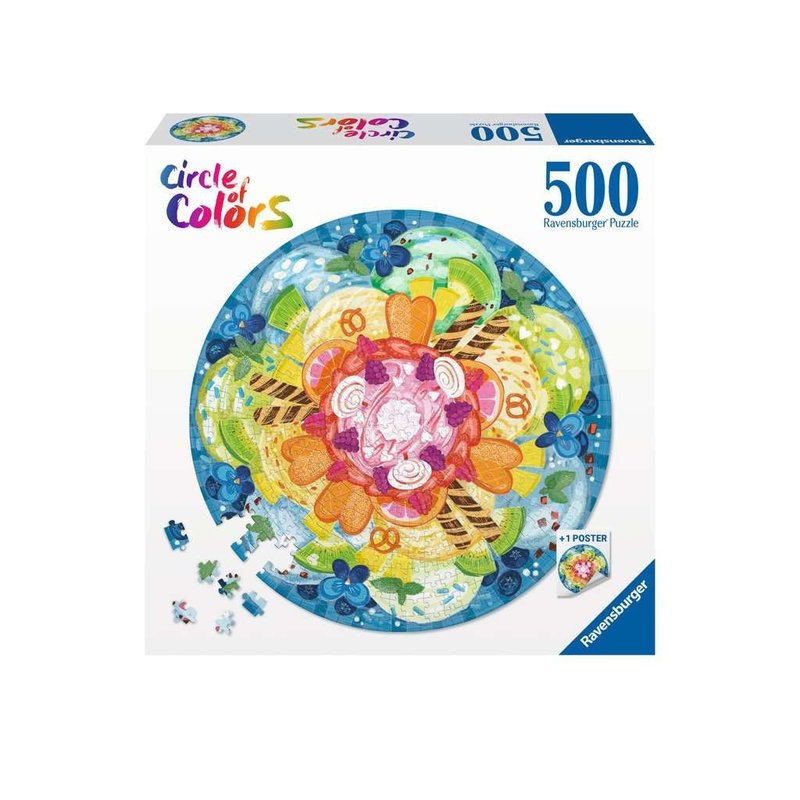 Ravensburger Ravensburger Puzzle 500pc Circle of Colors Ice Cream