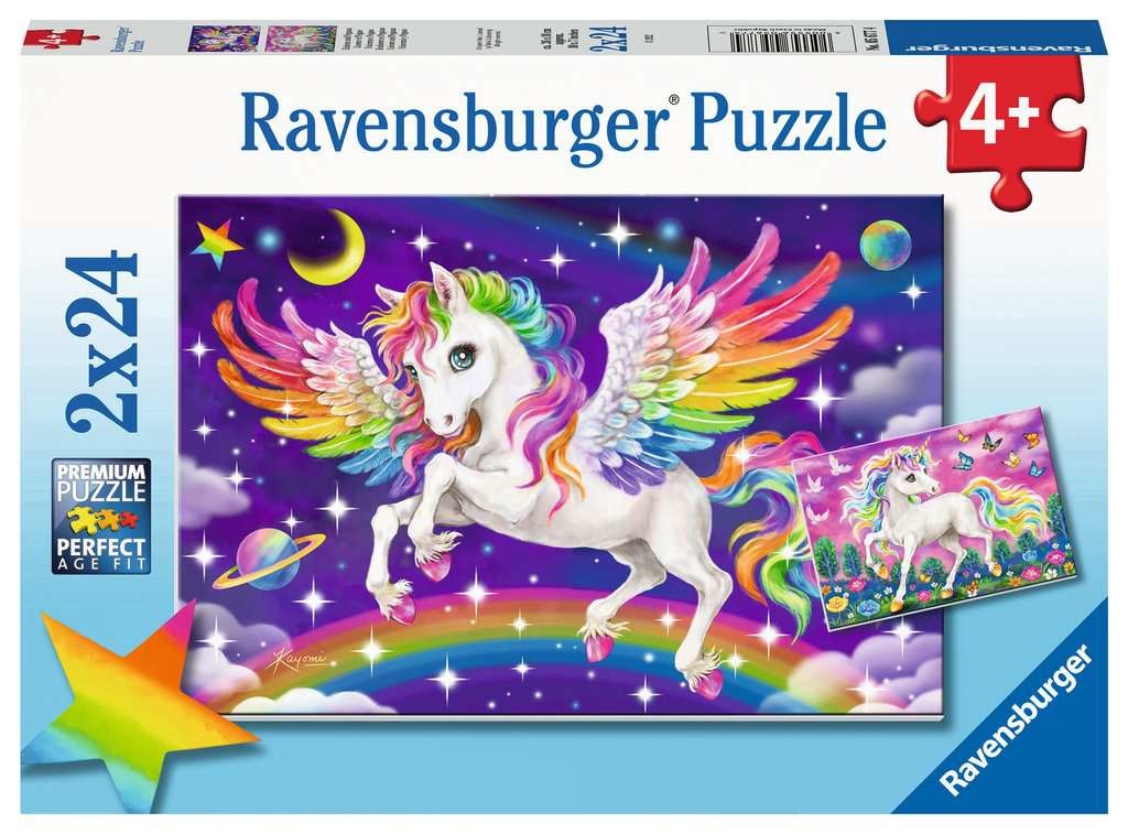 Ravensburger Ravensburger Puzzle 2x24pc Unicorns & Pegasus