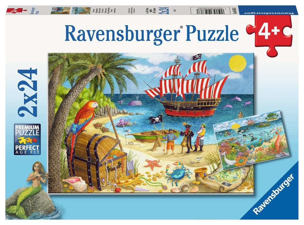 Ravensburger Ravensburger Puzzle 2x24pc Pirates & Mermaids