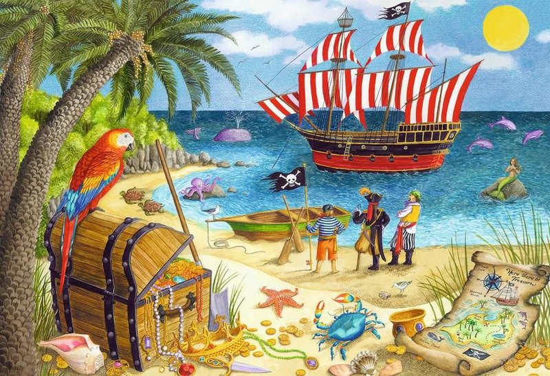 Ravensburger Ravensburger Puzzle 2x24pc Pirates & Mermaids