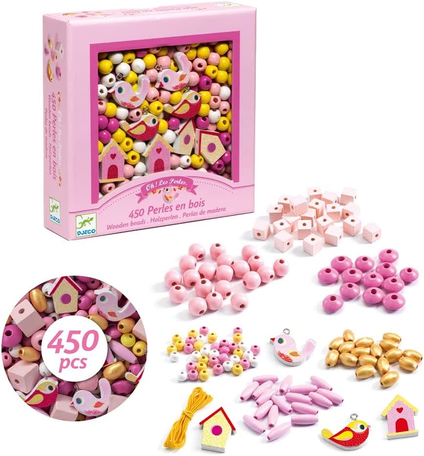 DJeco Djeco Wooden Beads Birds