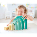 Hape Toys Hape Wood Arctic Polar Bear Stacking Blocks