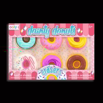 Ooly Dainty Donuts Scented Erasers - Set of 6