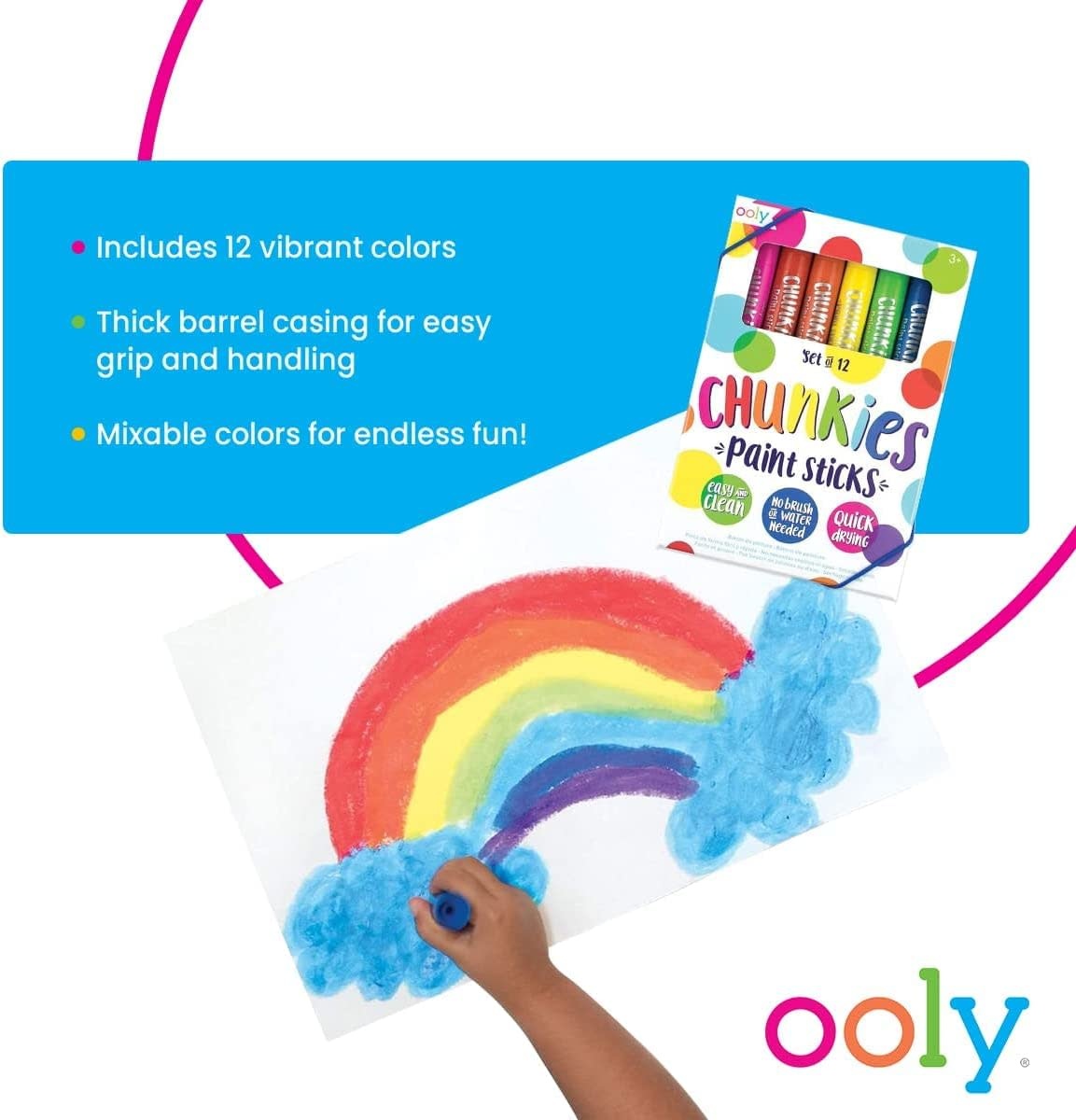 Ooly Chunkies Paint Sticks Original 12 Pack