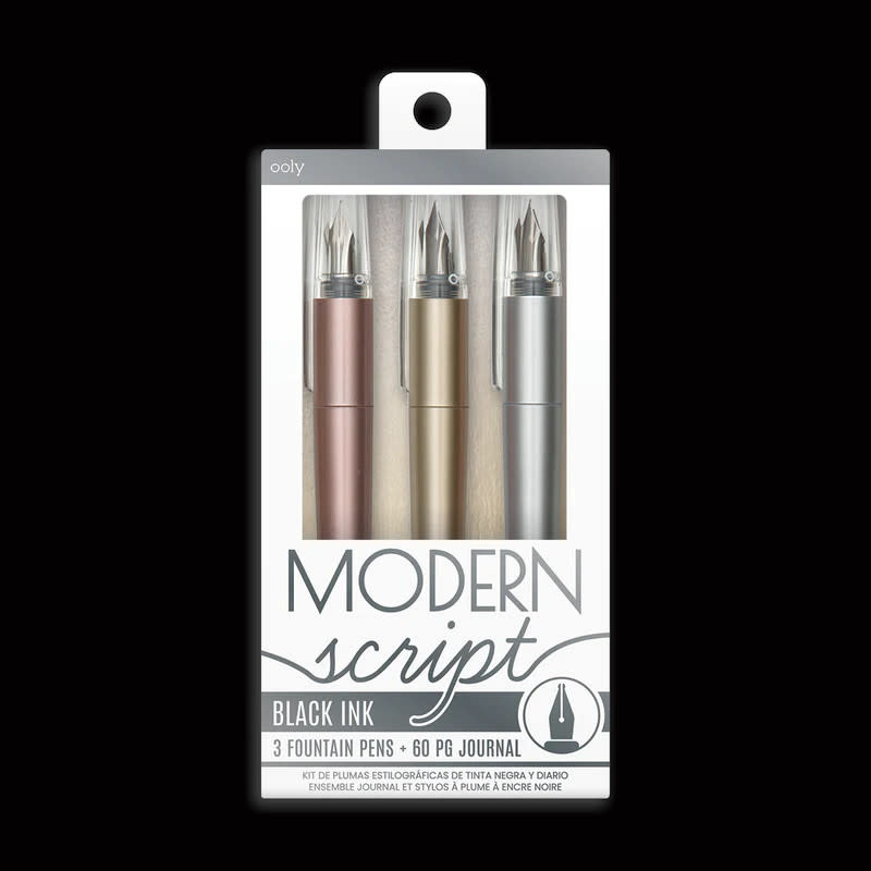 Ooly Modern Script Fountain Pens & Journal