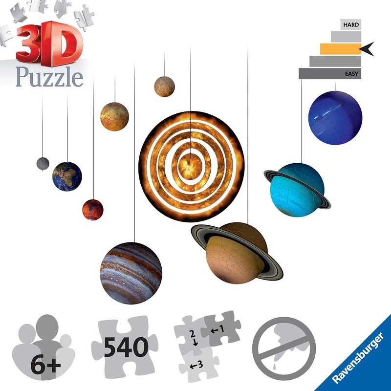 Ravensburger Ravensburger Puzzle 3D Solar System 27/54/72/108pc