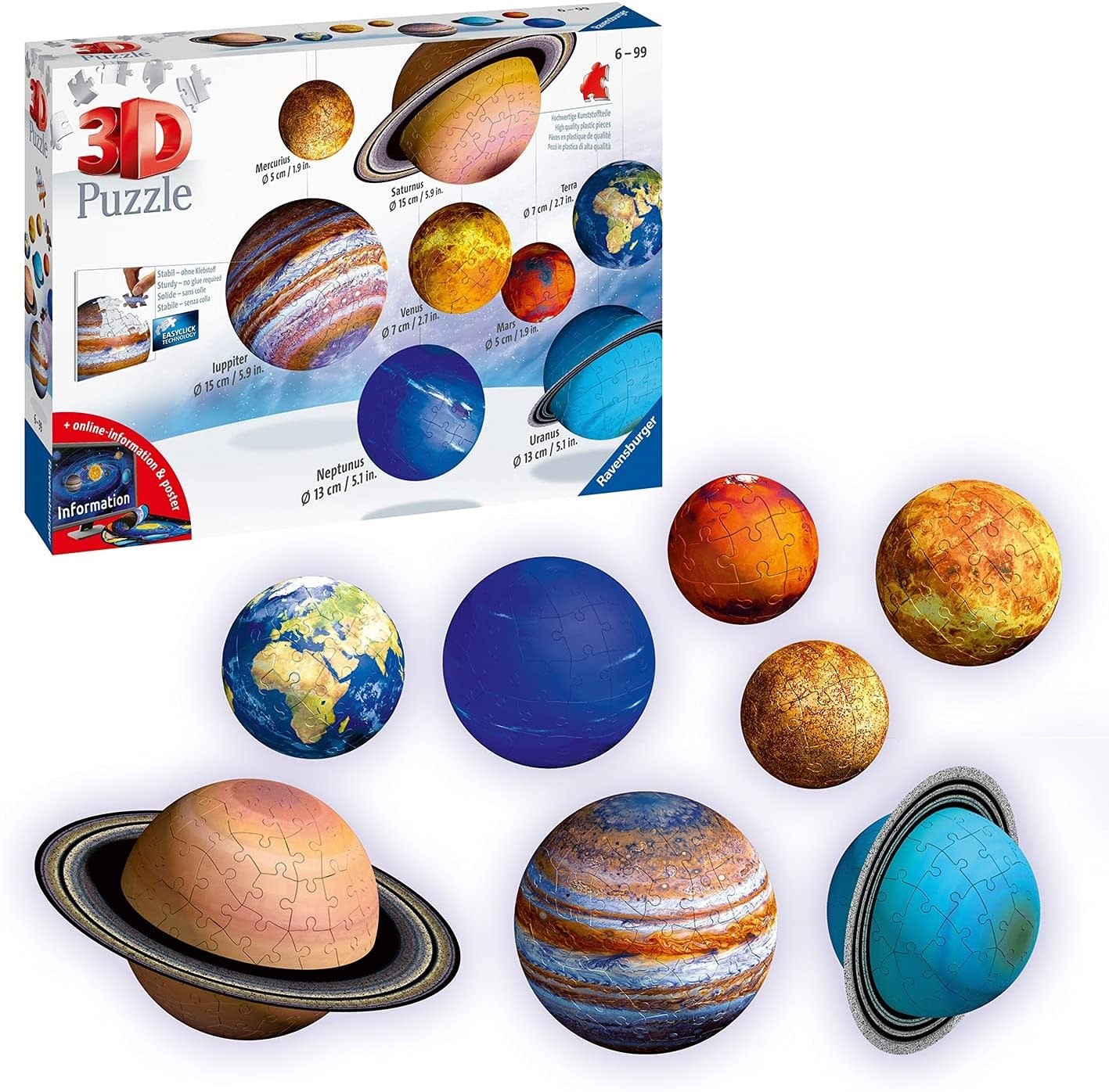 Ravensburger Ravensburger Puzzle 3D Solar System 27/54/72/108pc