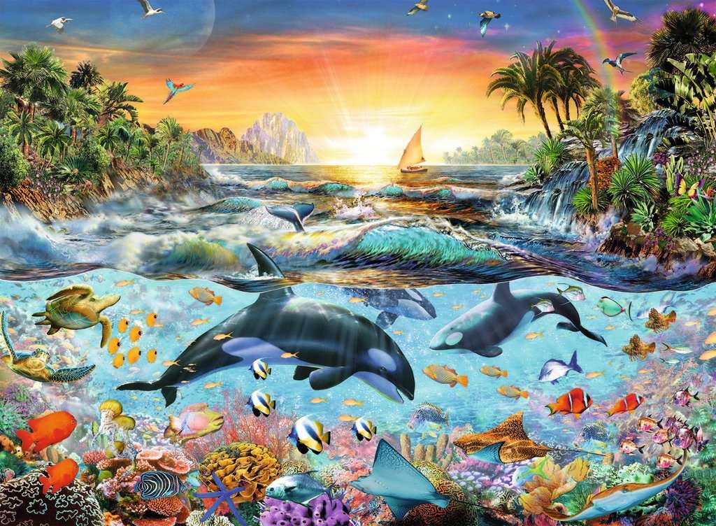 Ravensburger Ravensburger Puzzle 200pc Orca Paradise