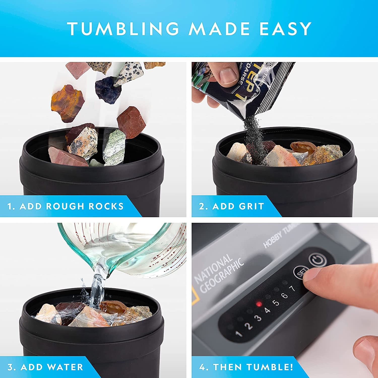 National Geographic Rock Tumbler Jasper Refill Kit