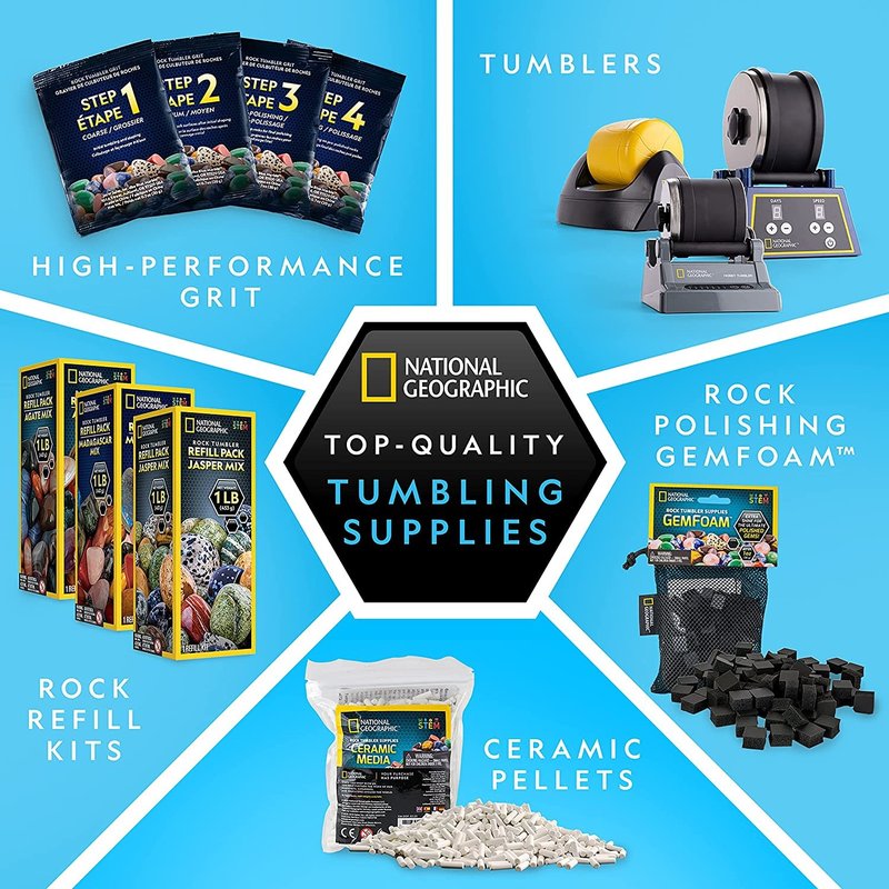 National Geographic Rock Tumbler Jasper Refill Kit