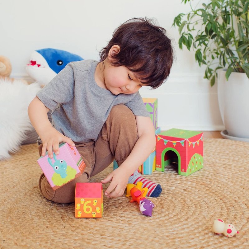 Djeco Topanifarm Nest & Stack Block Set