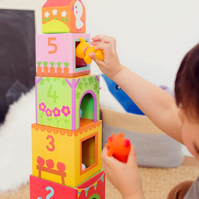 Djeco Topanifarm Nest & Stack Block Set