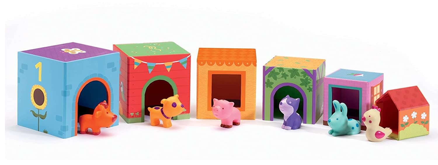 Djeco Topanifarm Nest & Stack Block Set