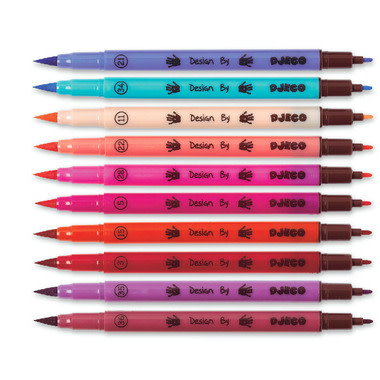 Djeco Felt Tip Brush Pens Sweet