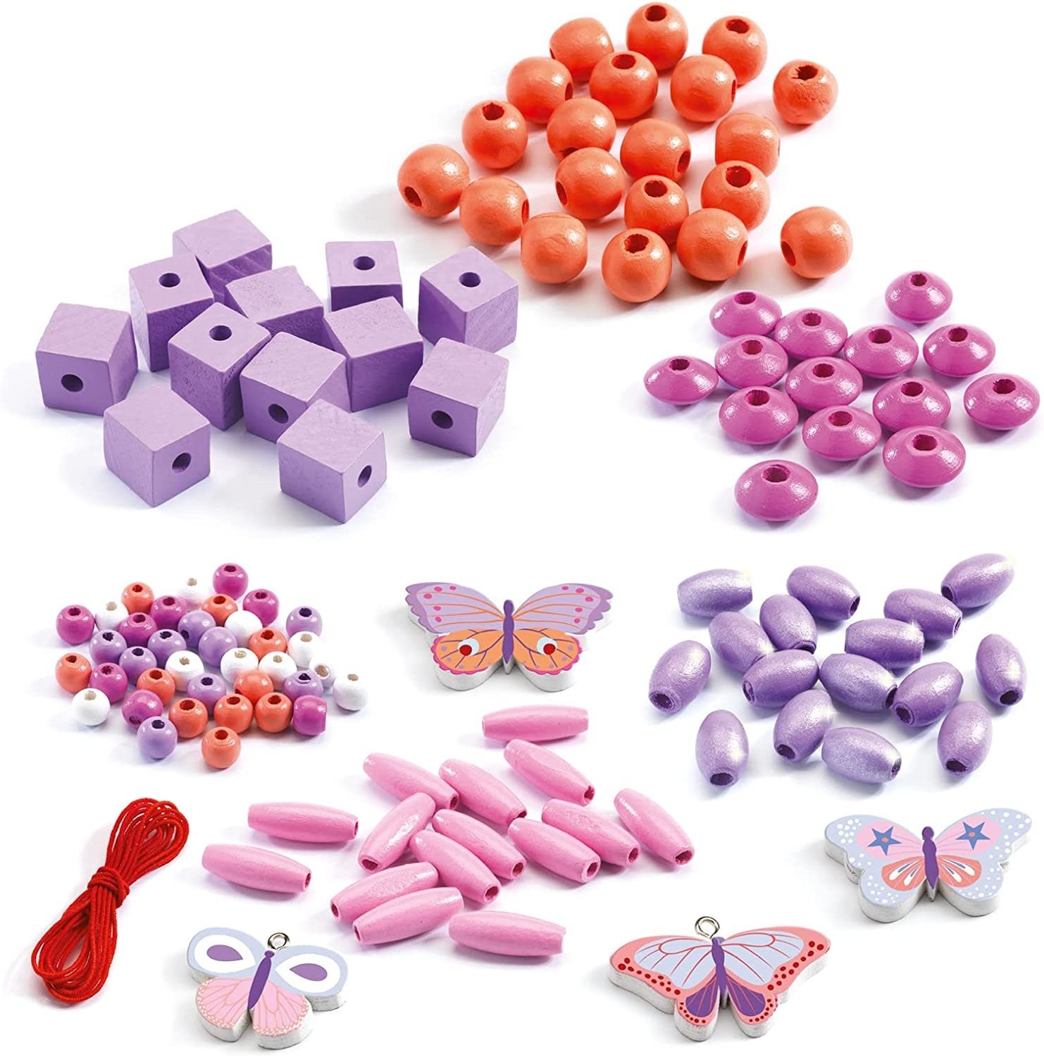 DJeco Djeco Wooden Beads Butterflies