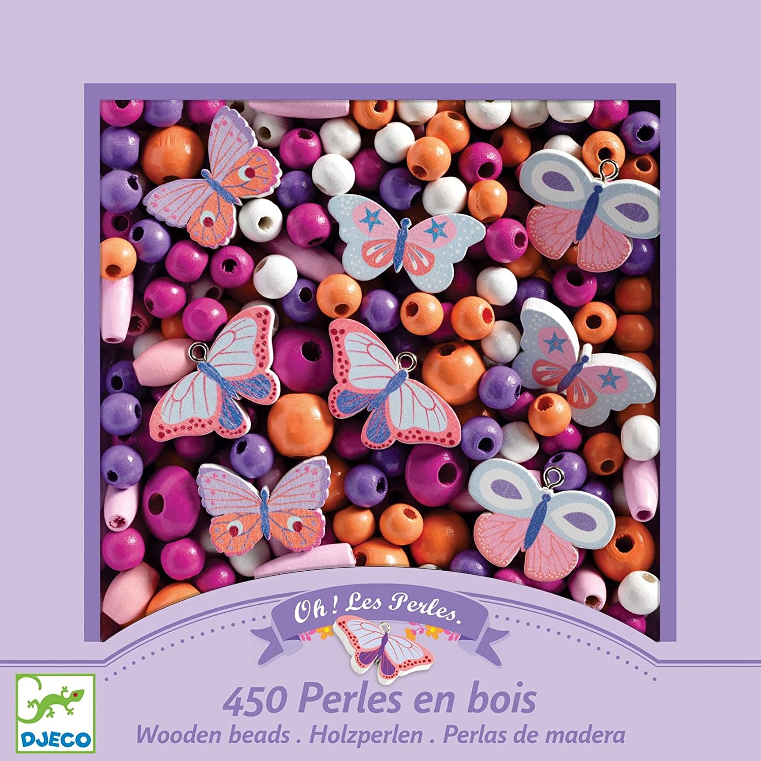 DJeco Djeco Wooden Beads Butterflies