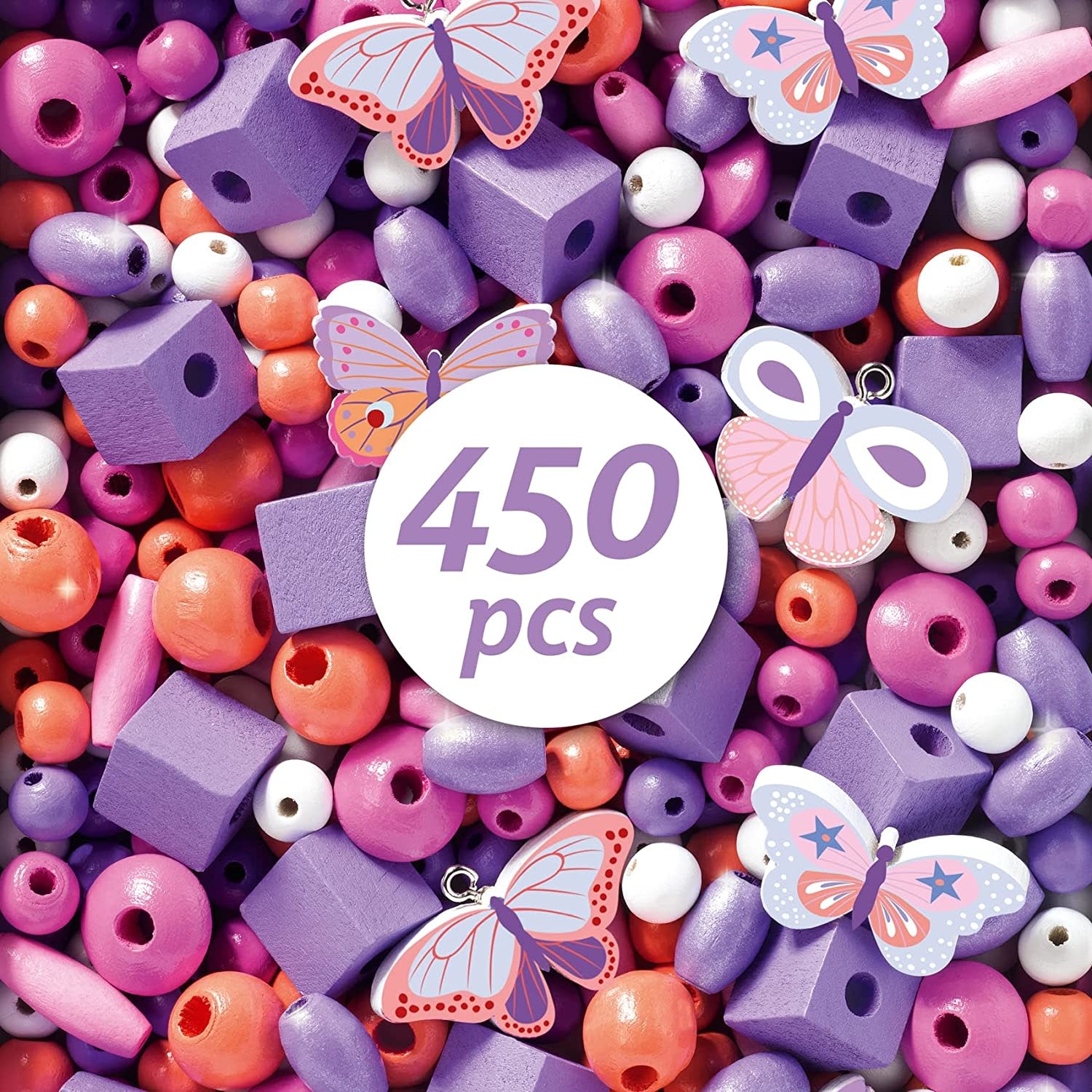 DJeco Djeco Wooden Beads Butterflies