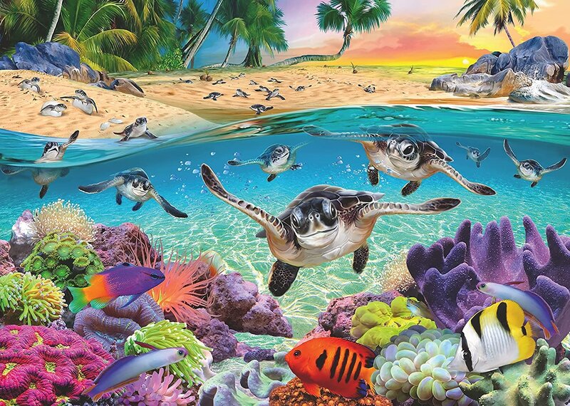 Ravensburger Puzzle 500pc Large Format Race of the Baby Sea Turtles