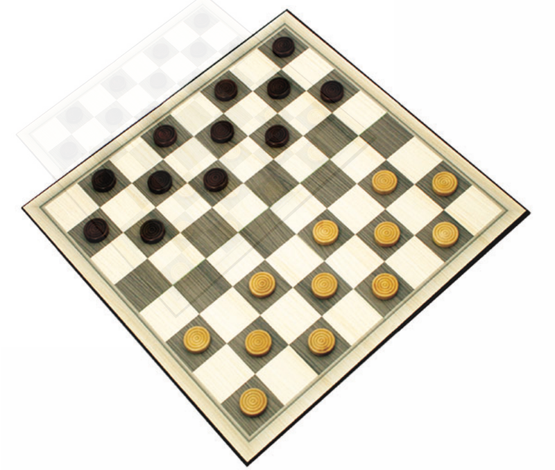 Classic Games Wood Checkers